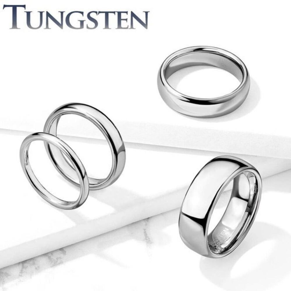 New classic dome wedding band tungsten carbide ring size 5